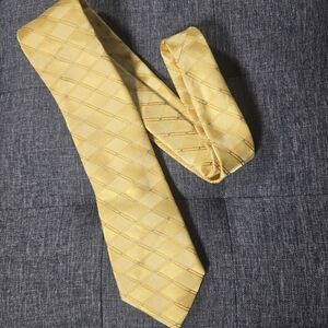 Arrow Men's Yellow & Blue Polyester necktie